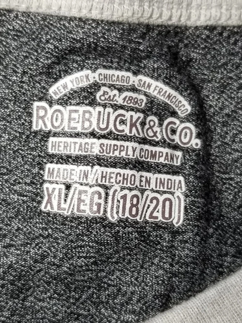 Roebuck & Co. Gray Kids 18/20 Shirt Tiger Head Y2K Retro Kmart Streetwear Skater